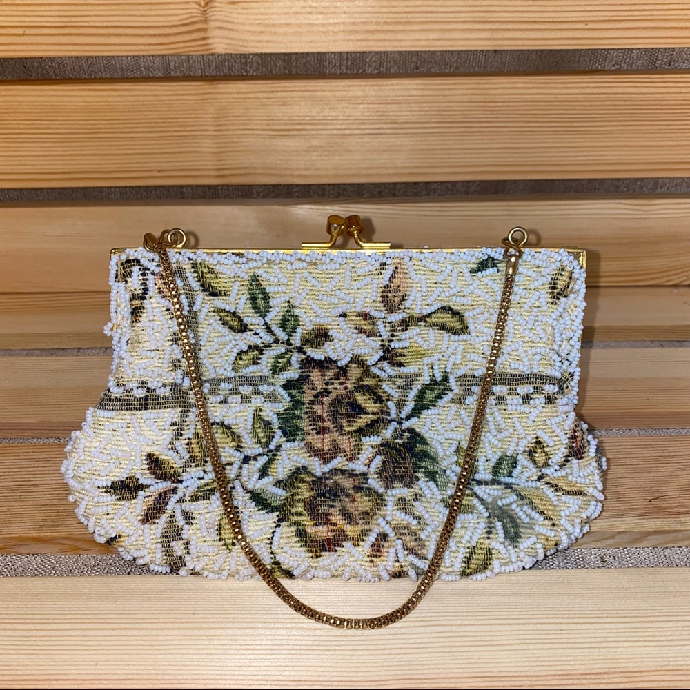 Vintage Hand Made Beaded Clutch